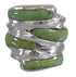 Turquoise Authentic Sterling Silver Southwestern Ring Size 6-1/2 AX87368